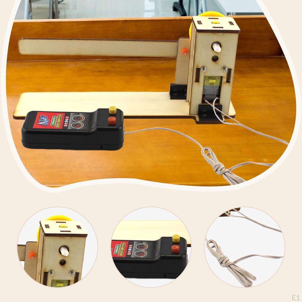 Wooden Gate Model 3D Puzzles Physics Kit Interactive DIY Assembly Lift Educational