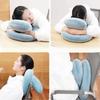 Double Layer Hollow Nap Pillow PP Cotton Filling Breathable Student Nap Pillow Soft Solid Color Sleeping Pillow Travel