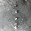 5 Farben Blendendes Zirkon Halskette Unsichtbare Transparente Angelschnur Einfache Anhänger Halskette Schmuck Für Frauen Perlen Schmuck