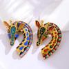 Animal Giraffe Brooch Jewelry With Colored Water Dazzling Crystals For Unisex Fashion Accessory
