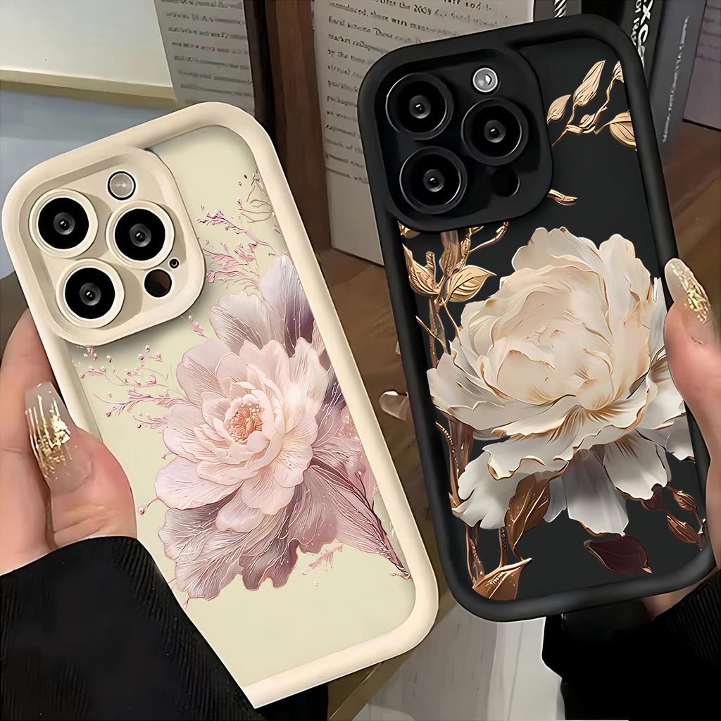Beautiful Flower Fashion Phone Case for Samsung S25 S24 S23 S22 S21 S20 Note 20 FE Plus Ultra 4G 5G Soft Silicone TPU Cover