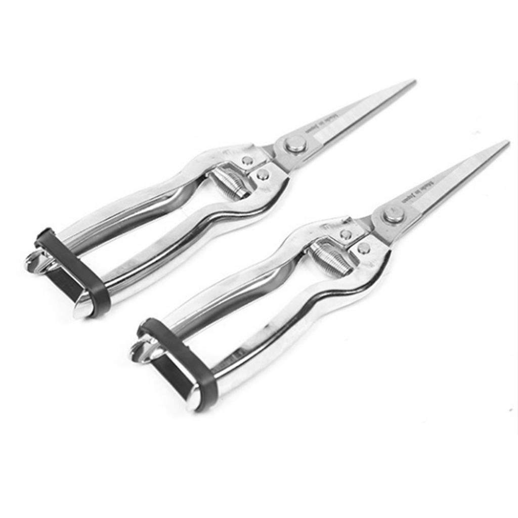 Stainless Steel Pruning Shears Gardening Tool Serrated Stainless Steel Handle for Fruit Trees and Rough Branches