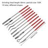 10Pcs Hard Metal Rotary File 140mm Diamond Needle File Set For Lime Metal Glass