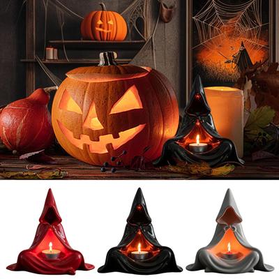 Halloween Tea Light Holders Home Decoration Candle Holder Decorative Ghost Witch Shape Candlestick for Fall Season School