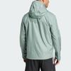 adidas Own The Run Hooded Wind Jacket Silver Green JD2239