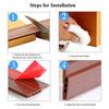 Door Bottom Seal Strip 1 Meter Length 50MM Wide Adhesive Weather Stripping Draft Stopper Soundproof Barrier for Home Office Garage