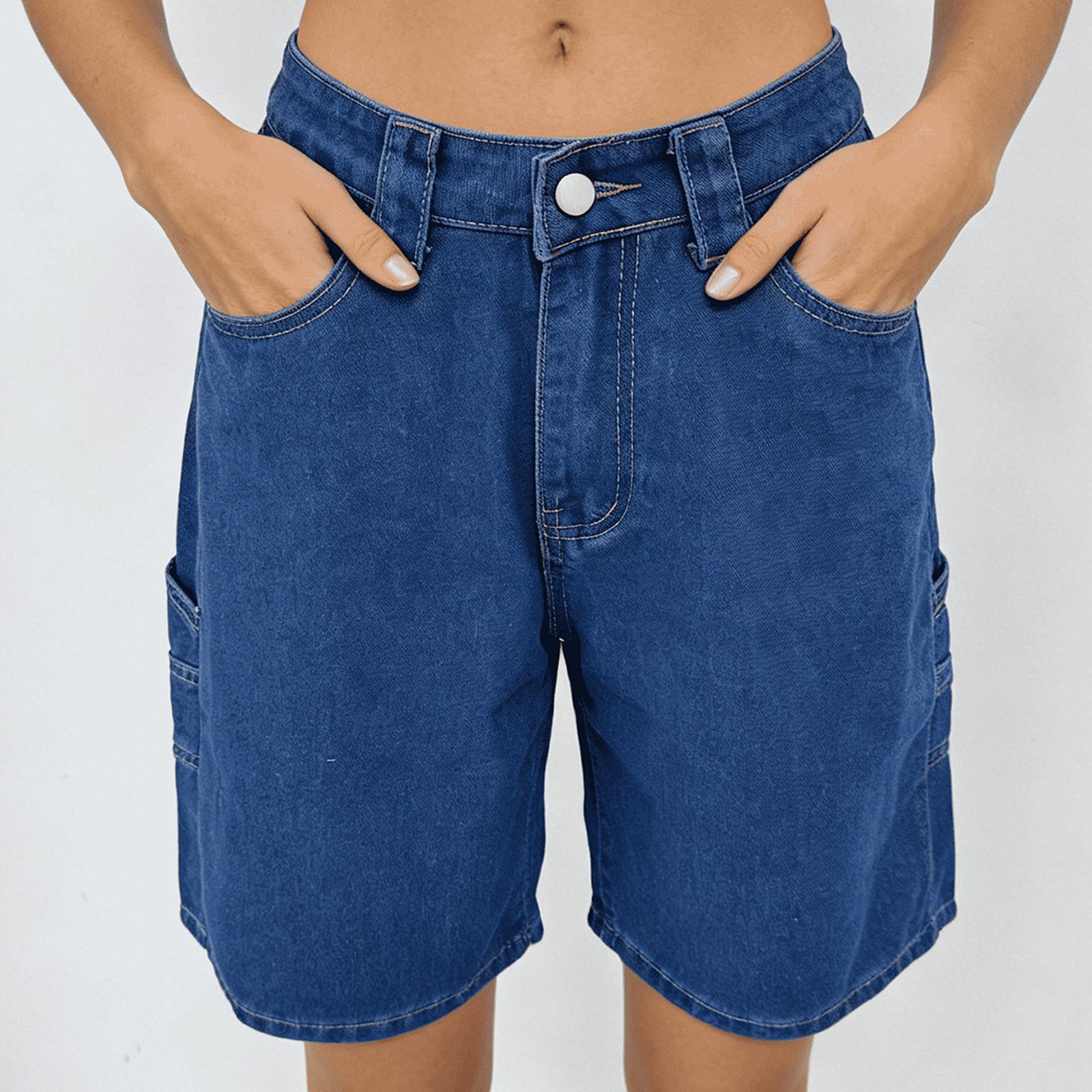 

Women s Color Jeans Stretch Slim Fit Distressed Denim Shorts XL