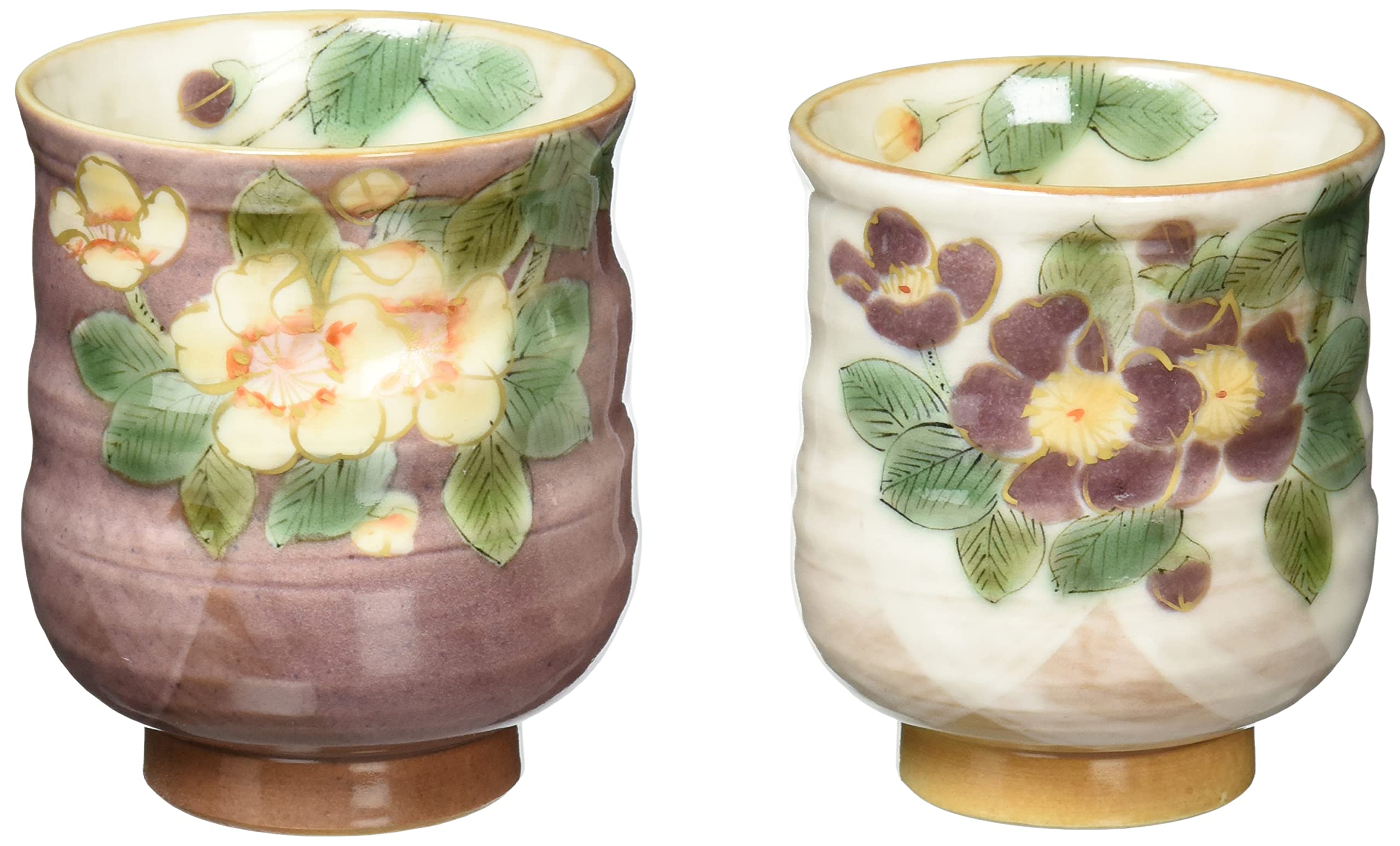 Набор чашек для чая Maruyone Kutani Ware, дизайн «Бегония», K4-732