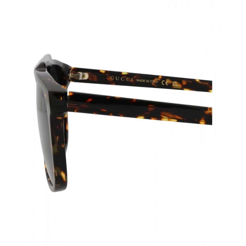 Gucci Aviator Frame Acetate Sunglasses Havana Havana Green