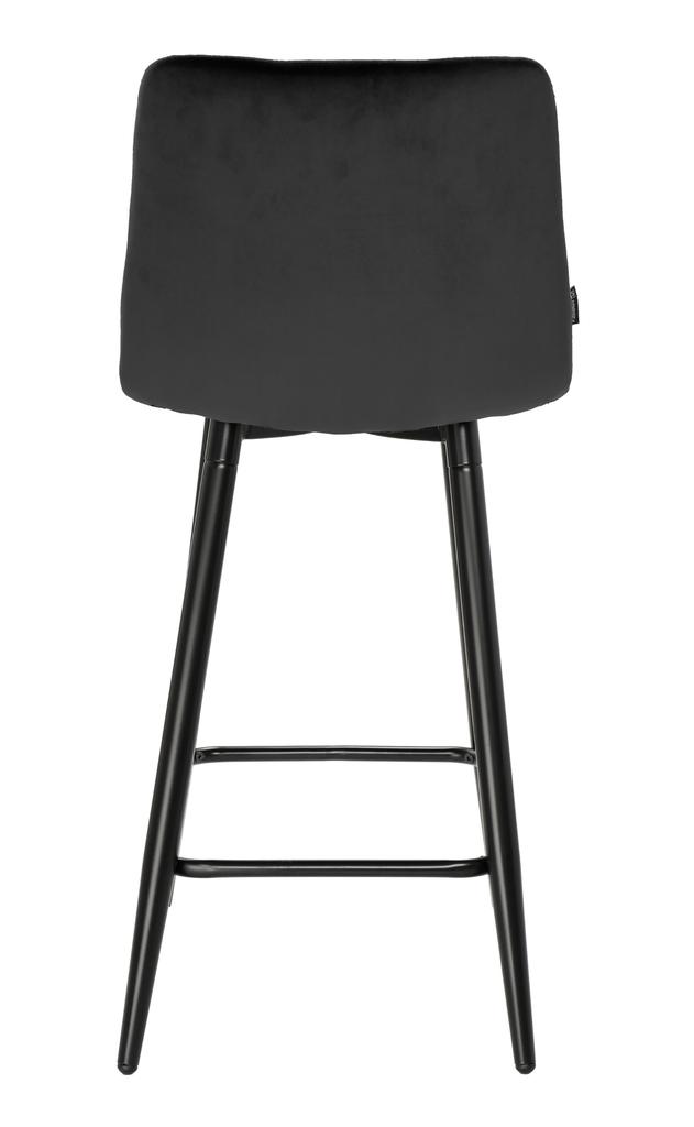 Half-stool, Bar Stool Tore Velvet Black 65 Cm