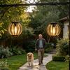 Solar Lantern 2 Piece Waterproof Light With Hook And Chain Solar Lanterns Outdoor Waterproof For Balcony Backyard Patio Driveway