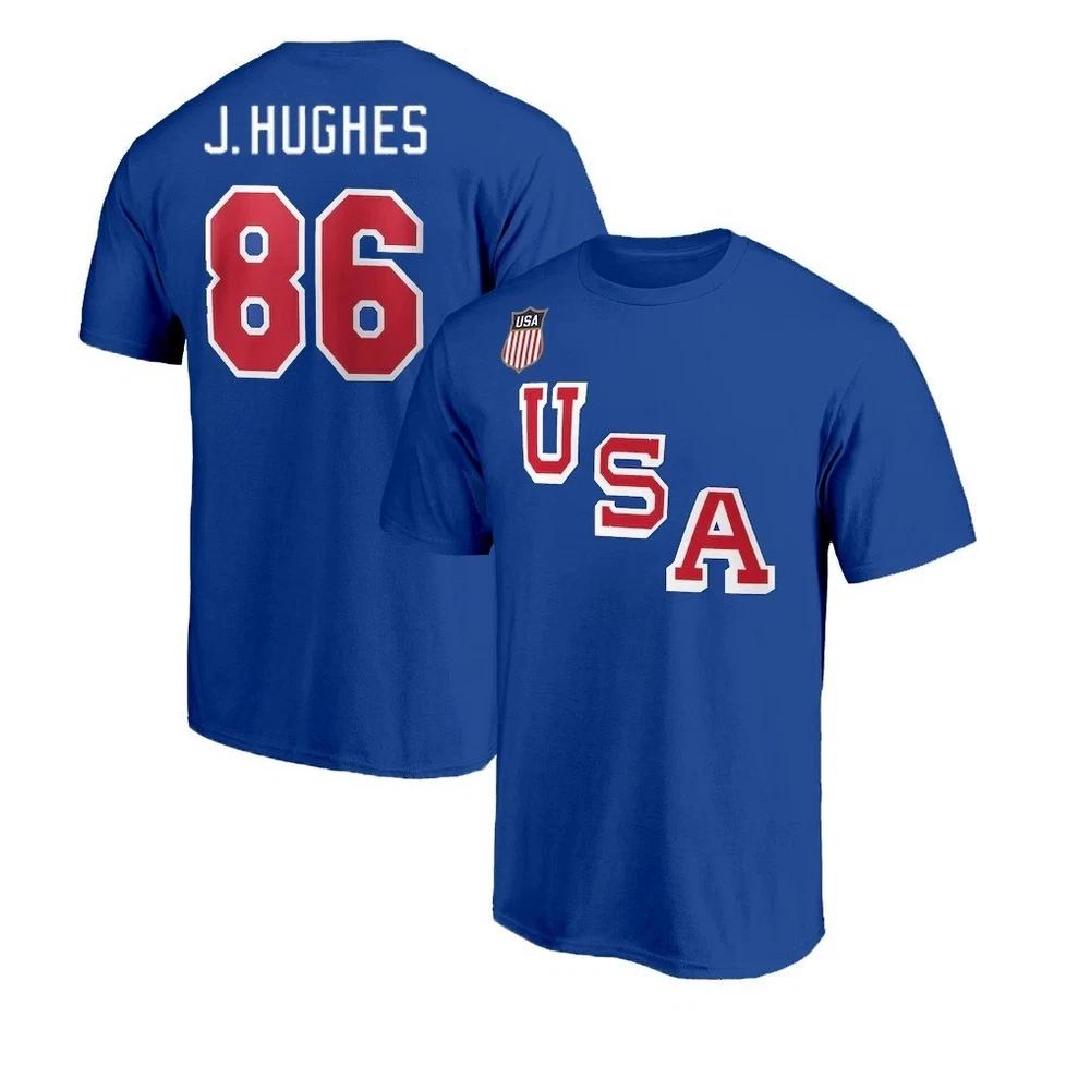 Hughes 86 USA Hockey TShirt or hoodie Team USA Olympic Style Unisex S5XL S
