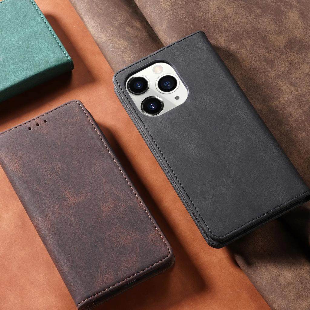 Flip Wallet Case For iPhone 17 17e 16 15 14 13 12 11 17 Pro Max Mini 16e XS Max X XR 8 7 Plus SE Card Holder Protect Cover Funda