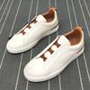 Spring Autumn Vintage High Quality Genuine Leather Lace-Up Shoes Man's Solid Color Round Toe Low-cut Flat Bottom Shoes