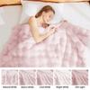 Double Sided Thickened Warm Soft Faux Rabbit Fur Bubble Plush Blanket Tuscany Style for Office Nap Sofa Throw Bedroom Decor Home