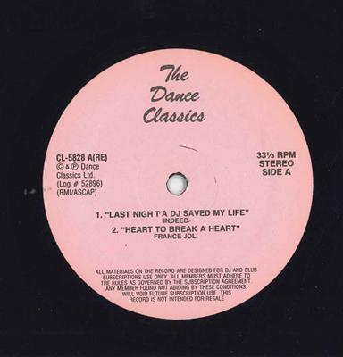 12inch Record VARIOUS - Dance Classics CL5828 Dance & Electronica Used