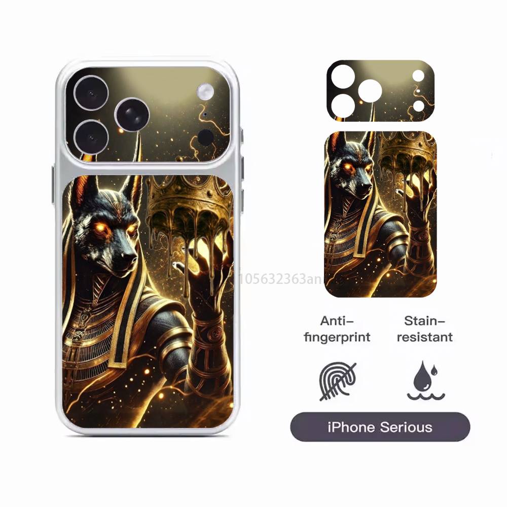 

Anubis Egyptian God Protective Sticker for iPhone 17 Pro 17 ProMax Full Body Back Cover Decal Skin iPhone17promax