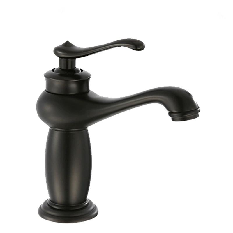 Antique Bronze Bathroom Faucet Brass Basin Faucets Hot & Cold Bathroom Sink Faucet Deck Mounted Lavotory Faucet  Mixer Water Tap