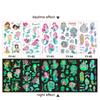 5 Sheets/Set Children Luminous Tattoo Stickers Face Arm Leg Waterproof Temporary Tattoos for Kids Toys Gift