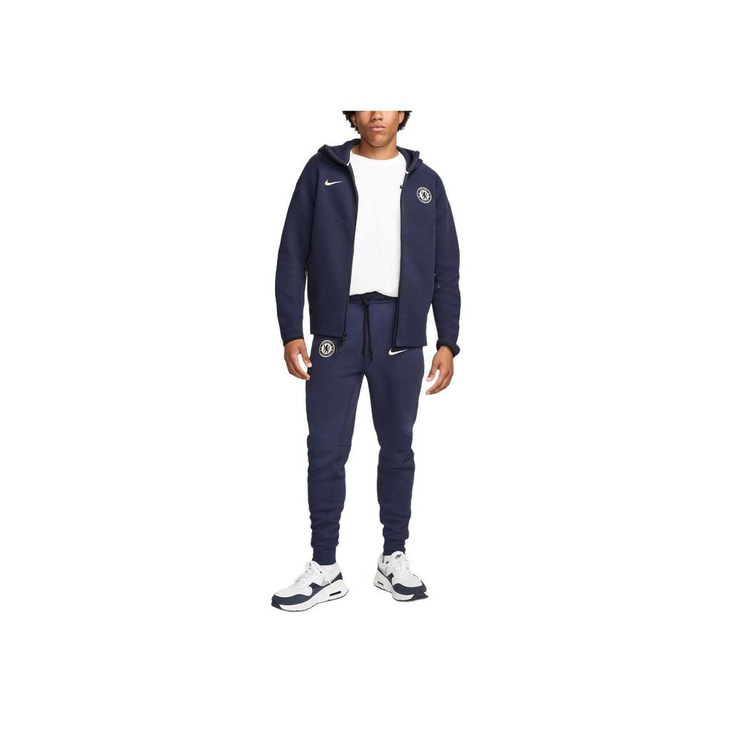 Nike Chelsea FC Tech Fleece Windrunner Solid Color Comfortable Fashion Zip Jacket Men Jacket Obsidian FZ4175-452