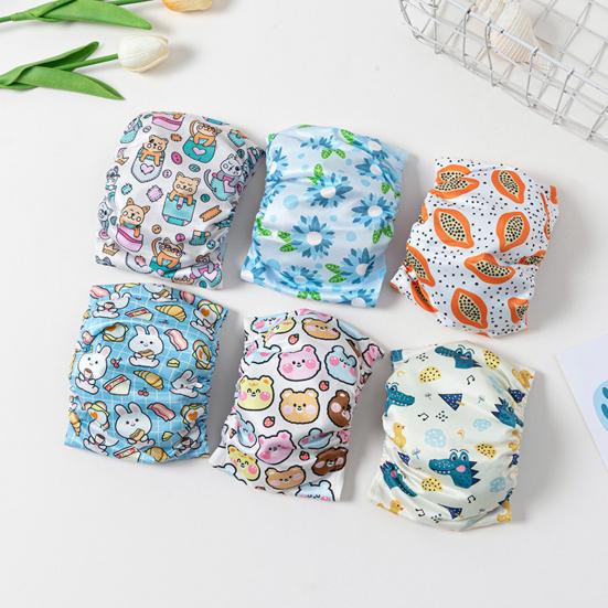 Dog Diaper Wraps Absorbent Waterproof Comfortable Printed Pattern Fastener Tape Breathable Pet Physiological Pants