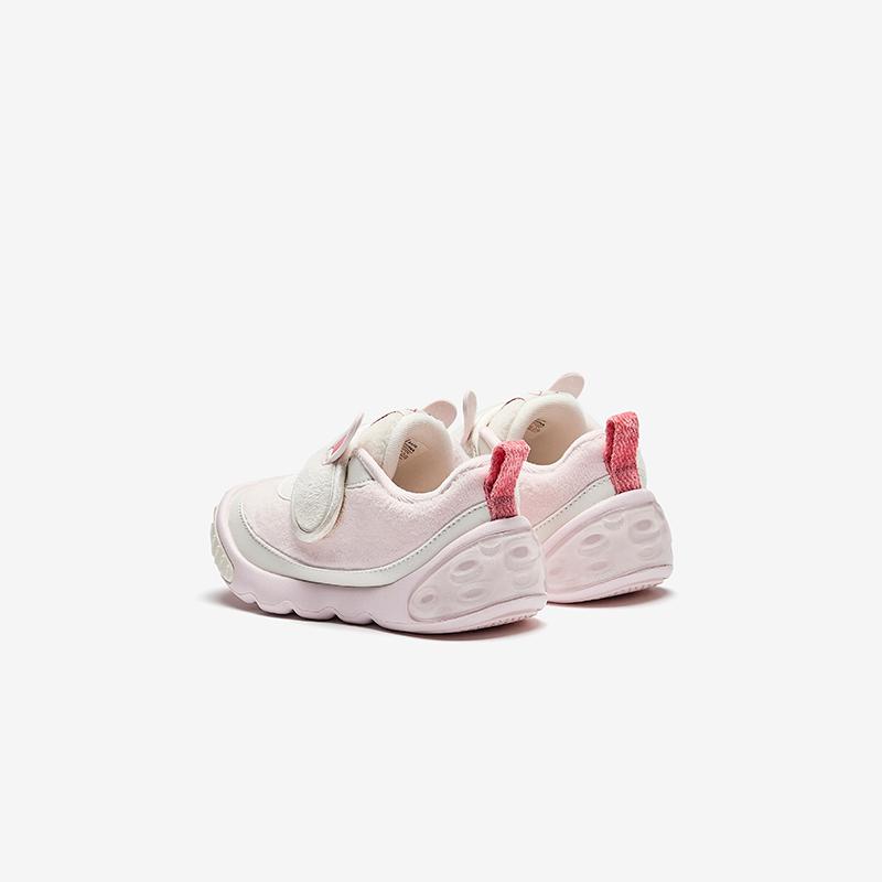 Anta Kids 5U Synthetic Leather Mesh Comfortable Versatile Lightweight Shock Absorbing Low Top Walking Shoes Baby Shoes Pink 322440001-2