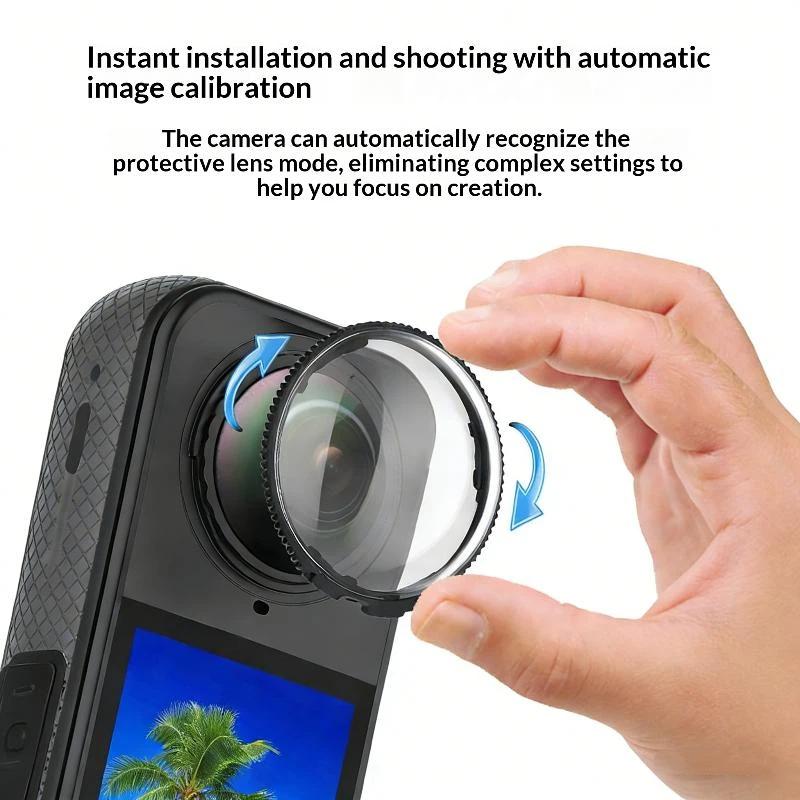 1 Set Silicone Case Lens Protector Cap Cover Lens Guards Carrying Case Protective Frame For Insta360 X4 X3 X2 Camera Accessories