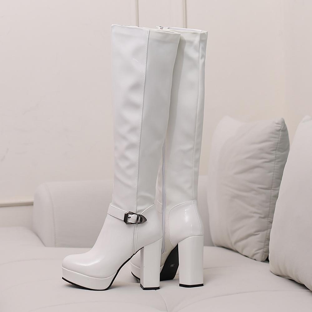 Black Rose Women Over the Knee High Boots Platform High Heels Big Size 46 34 белый 5123₽