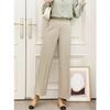 New Arrivals Open Run Stylish Banding Slacks Black Stretch Fit