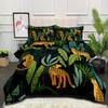 Tropical Comforter King Queen Size,Leopard Kids Comforter Set,3Pcs Duvet Bedding Set 1 Comforter With 2 Pillowcases All Seasons