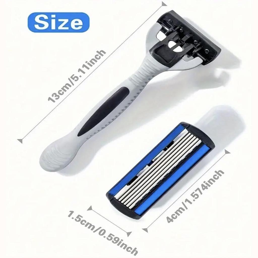 6-Layer Men's Manual Razor Shaver
