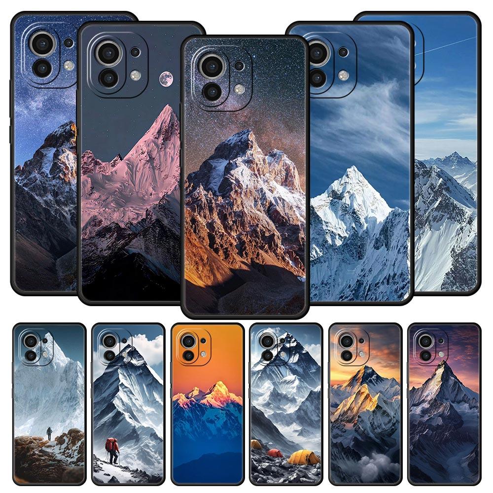 Phone Case For Xiaomi Mi 15 14 14T 13T 12T Pro 12 13 11 Lite 5G 11T X6 X5 Pro Soft TPU Cover Everest mountain world first
