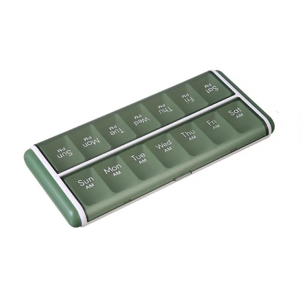 

New Hot Large Weekly Premuim Pill Box Cases Organizer Storage 2 Times A Day 14 Grids To Hold Big Vitamin Supplements Fish Oils