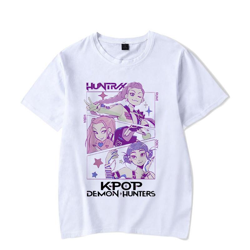 Rumi KPop Lovci démonů Anime Tričko Hip Hopová trička Dárek pro muže ženy Móda KPop Lovci démonů Korejská Ulzzang trička