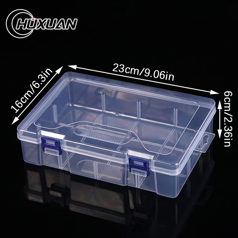 Transparent Plastic Storage Box For Small Component Jewelry Tool Box Bead Pills Organizer Nail Art Tip Case Container