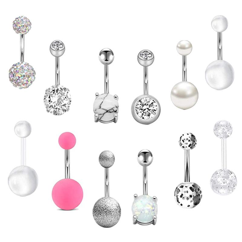 Neues Produkt 12-in-One Soft Pottery Balls Ackli Yayli Multi-Navel Nail Nabelring Punktion Schmuck
