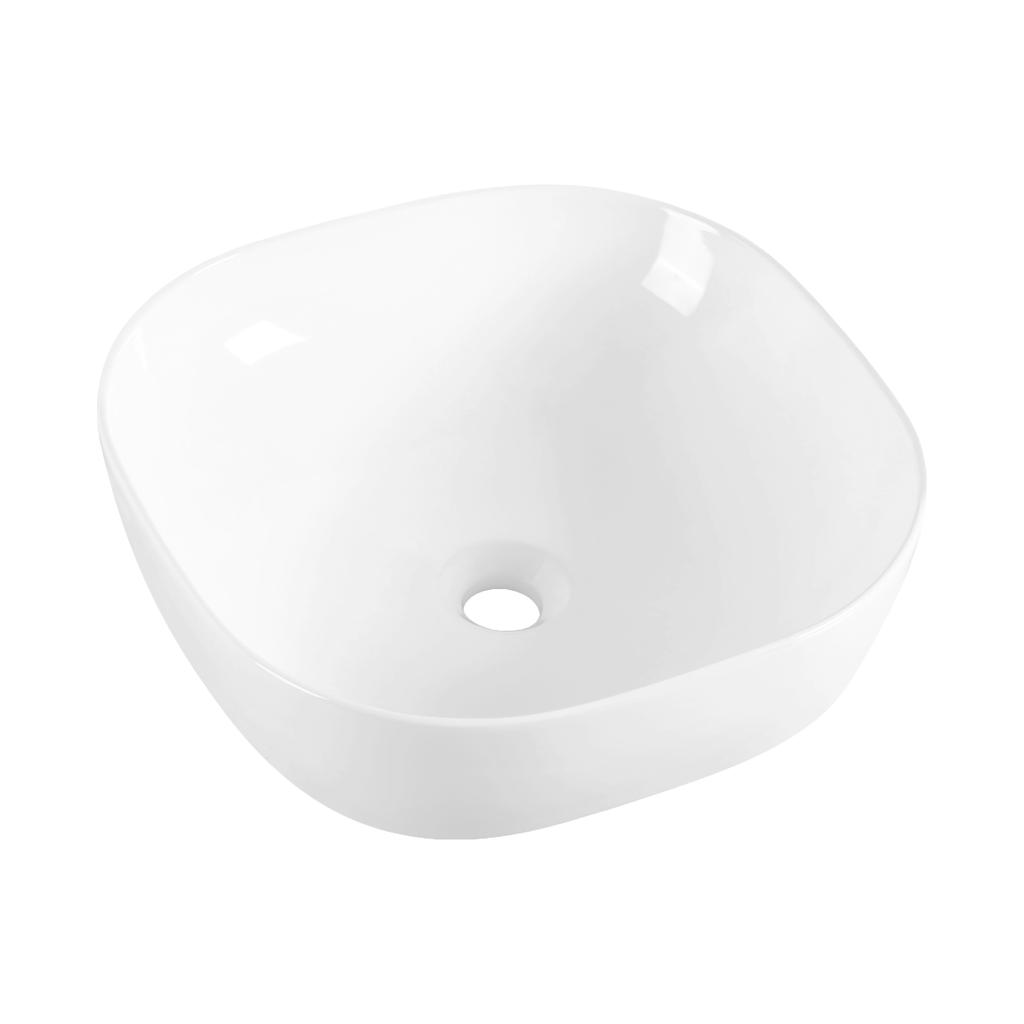 Some Pancia countertop washbasin 425X425 round white gloss BT2007