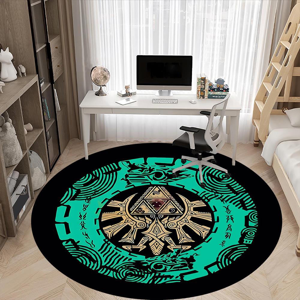 Legend of Zelda Office Round Area Rug,  Under Office Chairs Bedroom Living Room Home Decor A0908171