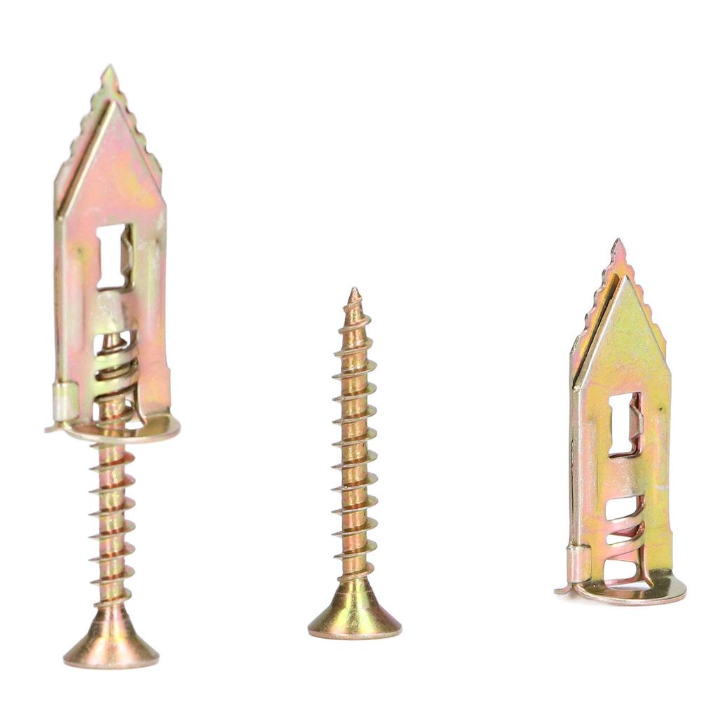 40Pack Self Drilling Anchors Screws Set Drywall Metal Anchors Knock Type for House Decoration Picture Frame