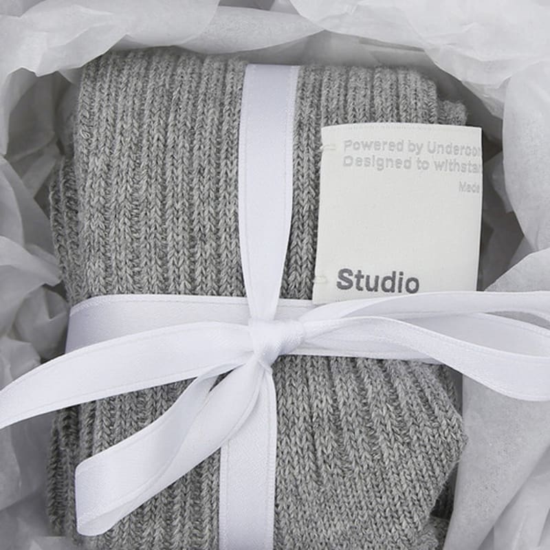 UNDERCONTROL STUDIO STRUCTURE KNEE SOCKS / S LABEL / Grey