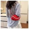 Women's Faux Leather Shell Shaped Shoulder Bag Fashion Pearl Chain Crossbody Mini Purse Trendy Small Handbag