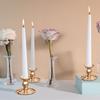 4Pcs Vintage Elegant Iron Gold Taper Candle Holder Tabletop Decorative Candle Stand for Wedding Anniversary Home Decorations