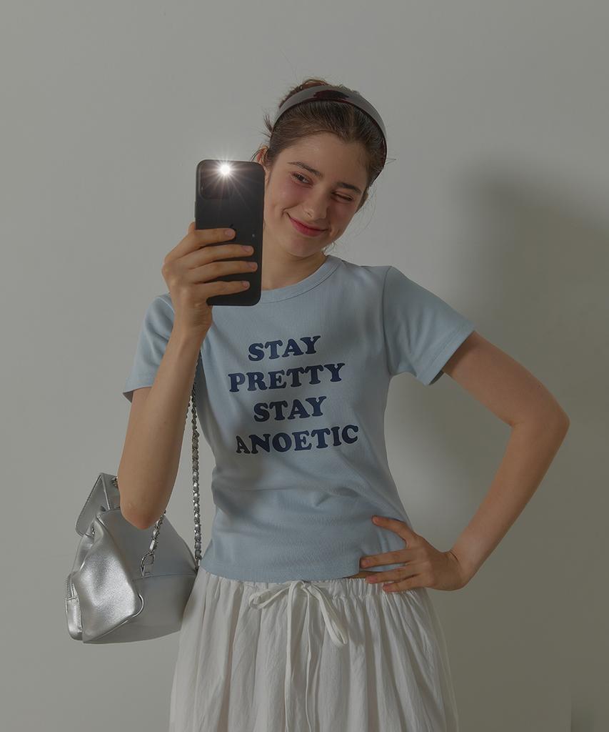 ANOETIC Anc Stay Pretty T-Shirt_Blue