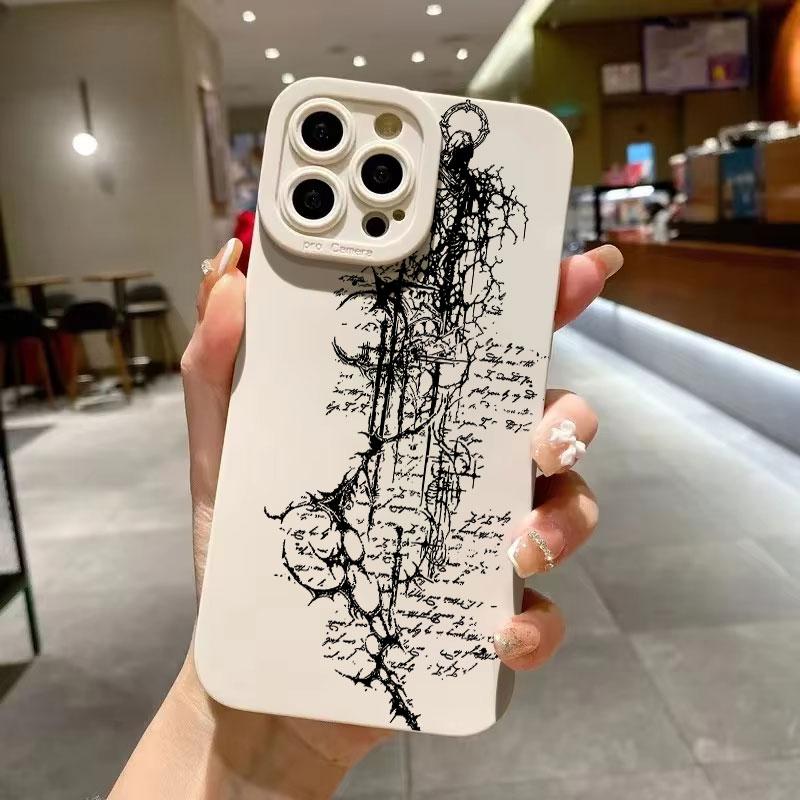 Luxury Retro Gothic Girl Angel Phone Case For iPhone 17 Air 16 Pro Max 16E 15 14 Plus 13 12 11 X XS XR Shockproof Silicone Cover
