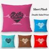 Creative Love Letters Pillow Case Plush Fabric Soft Double Sided Print Home Sofa High Quality Cushion Cover Throw