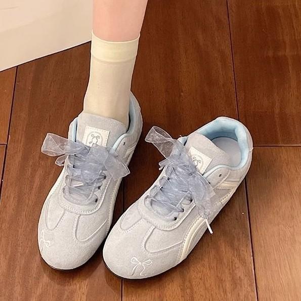 

Argand training shoes women s new autumn and autumn round head mint green racing shoes versatile flat-bottomed casual sports shoes 40 синий