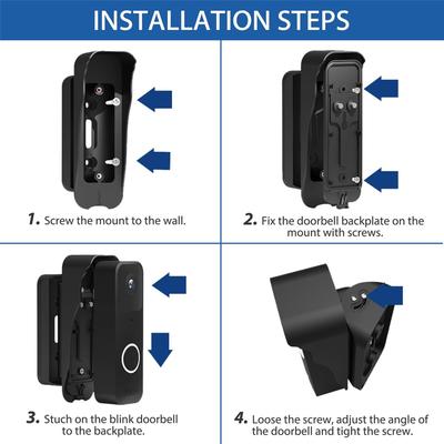 Doorbell Mount Angle Adjustable Mount Kit Blink Doorbell Camera Angle Mount, for Blink Video Doorbell Camera B20