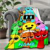 Custom Name Sprunki Theme Printed Blanket - Perfect for Couch, Bed, Travel & Outdoor Use | Machine Washable, Cozy & Durable.