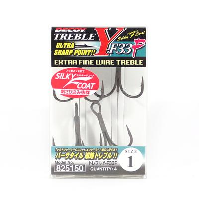 Decoy Y-F33F קרס תלת-קצוות חוט דק קרסים תלת-קצוות גודל 1 (5150)
