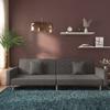 VidaXL 2-seater Sofa Bed with Two Pillows Dark Grey Fabric 375900